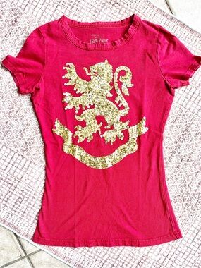 Harry Potter Griffindor Universal Studio Shirt Gold Sequins Used Women’s Small